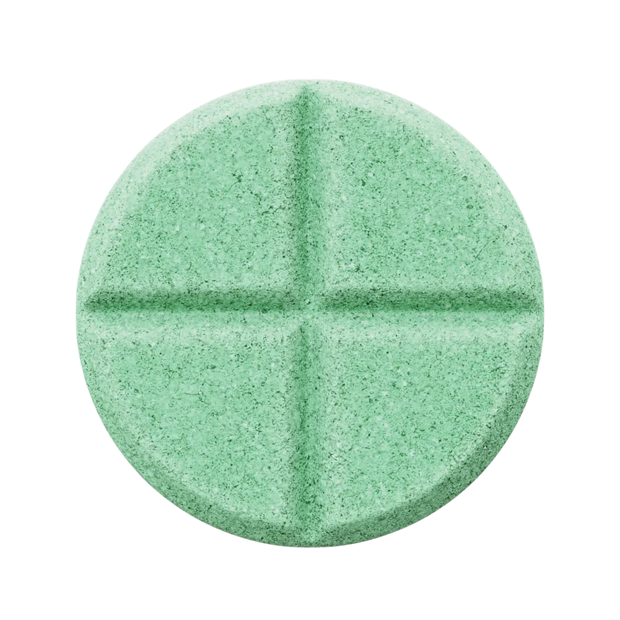 Acend pre-scored botanical extract tablet close-up